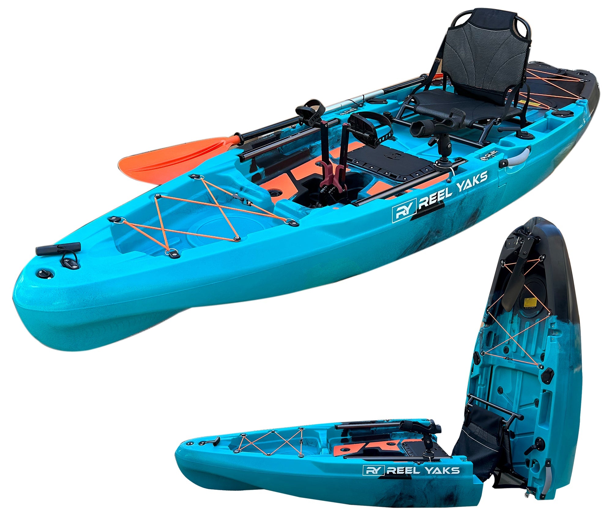 10.8ft Rapido Modular Fin Drive Pedal Fishing Kayak | 440lbs Capacity | 2 Piece