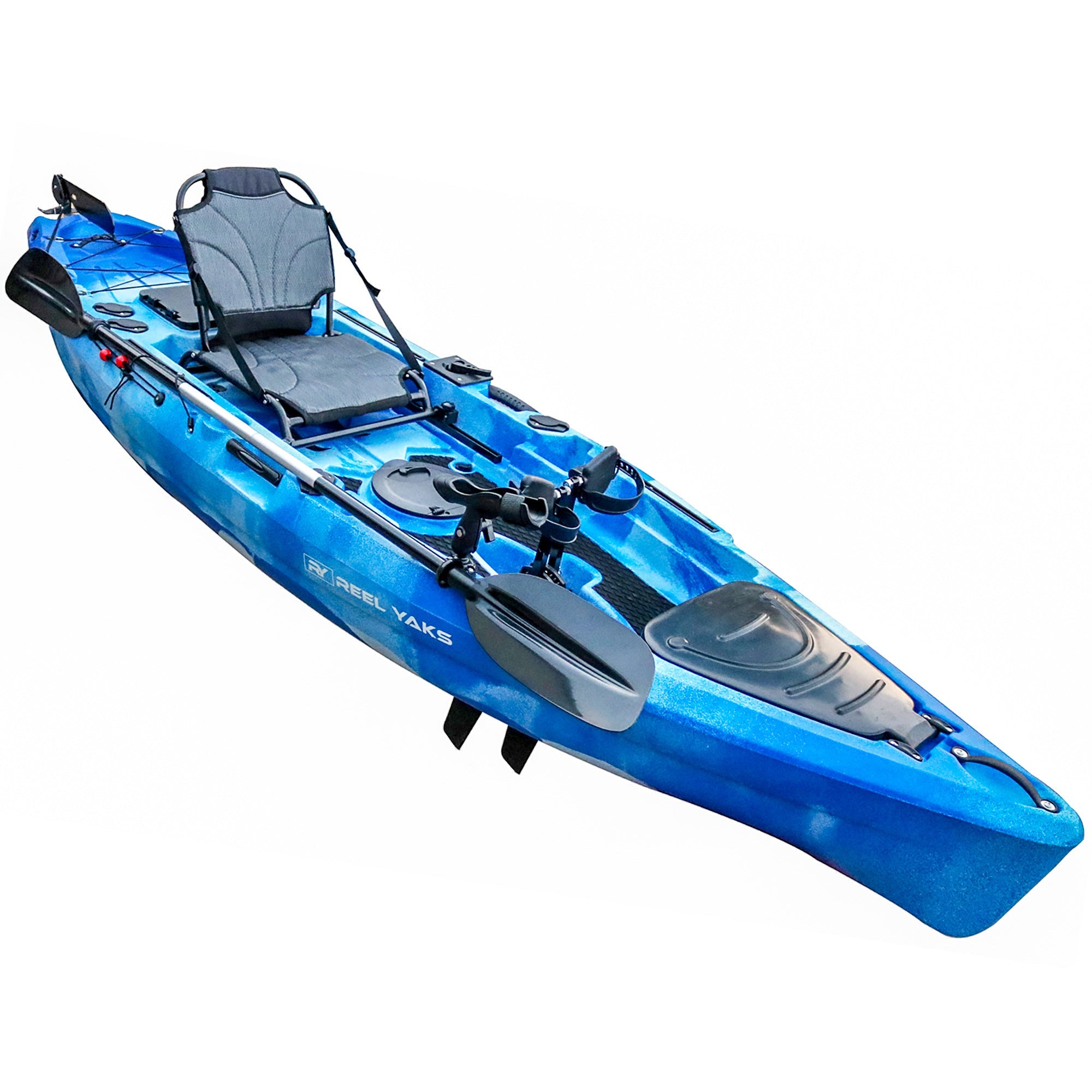 11' Rubicon Fin Pedal Drive Fishing Kayak | 500lbs capacity | oceans lakes rivers